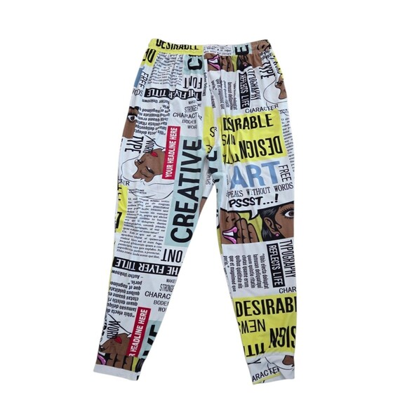 Fire & Fleur Women's 2XL Graphic Editors Journalists Advertising Joggers /Pants - Picture 12 of 16